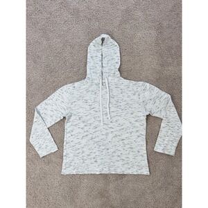 Vox Populi Mens Grey Space Dye Waffle Knit Thermal Hoodie Pullover Medium